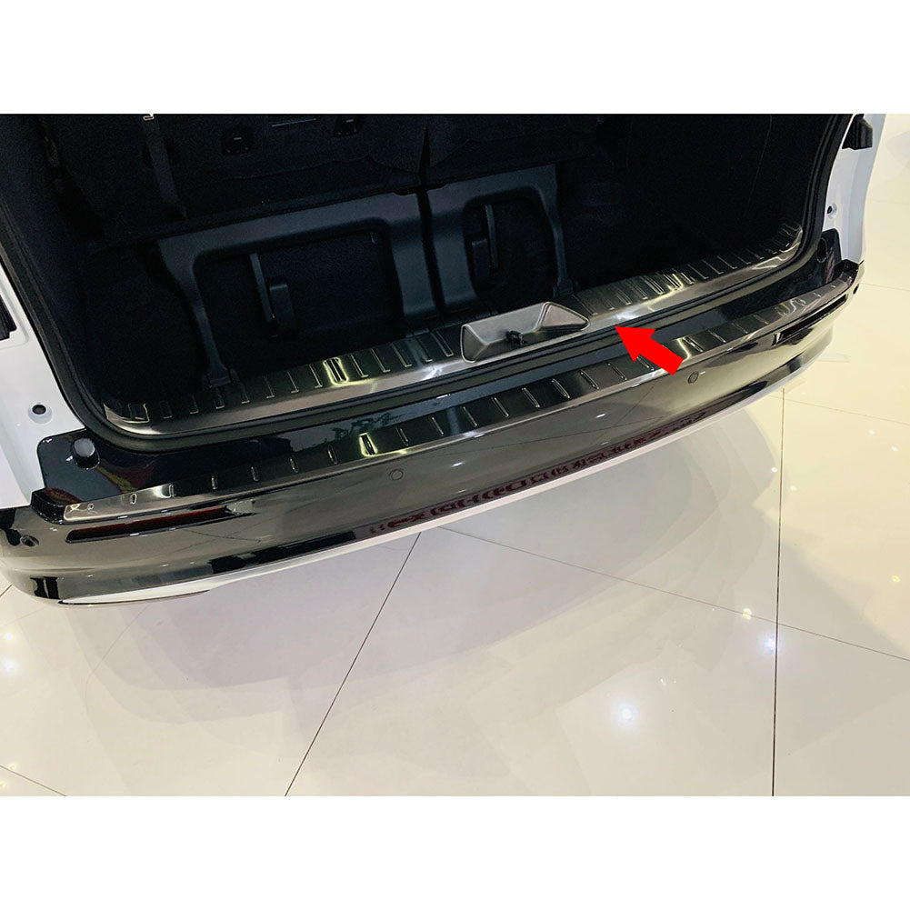 Fit for Toyota 2021 2022 2023 Sienna Rear Inside Bumper Sill Plate Guard Cover Trim Stainless Steel (Black)