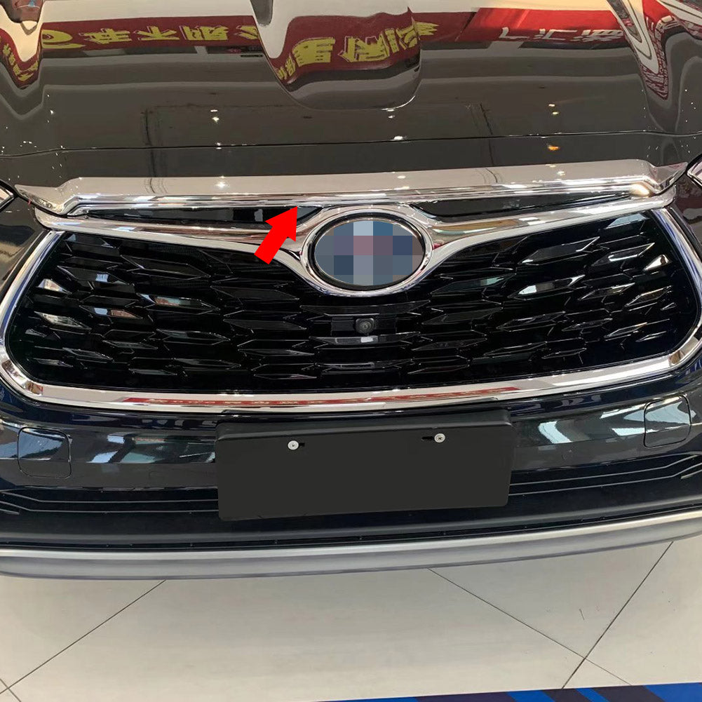 Fit for Toyota Highlander 2020 2021 2022 Chrome Front Hood Grill Cover Bonnet Trim