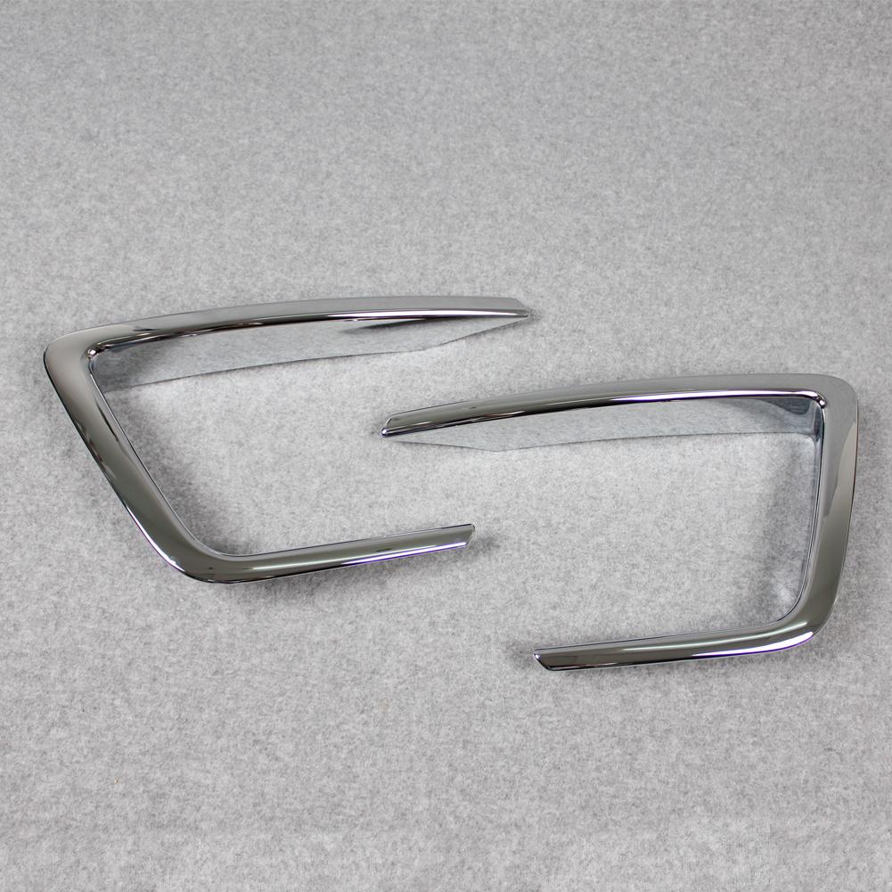 Fit For 2018 2019 2020 2021 Ford Expedition Chrome Front Fog Light Lamp Bezel Cover Trims