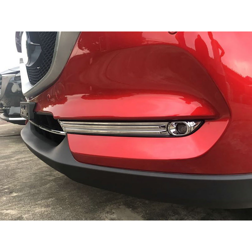 Fit For Mazda 2017 2018 2019 2020 2021 CX-5 CX5 Grand Touring/Grand Select Model Chrome Front Fog Light Lamp Cover Bezel Trim