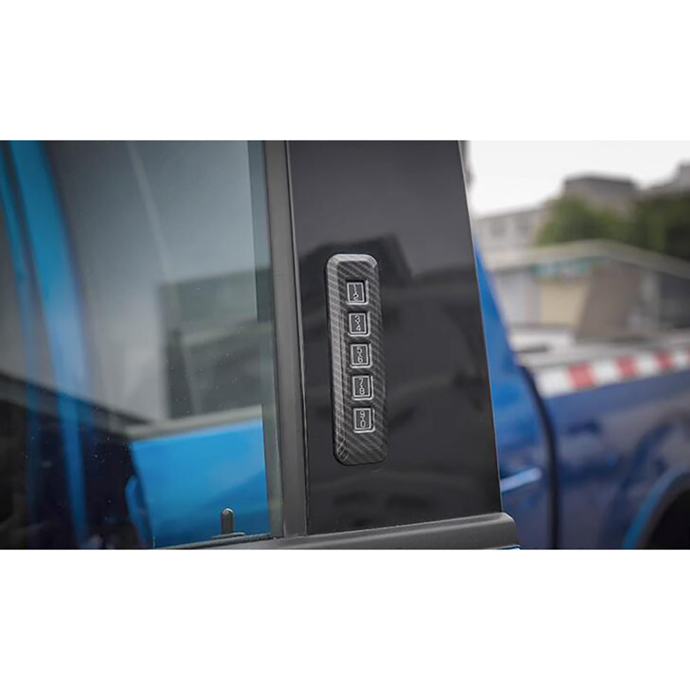 Ford F-150 2021 2022 2023 F150 Door Combination Lock Cover Trim Carbon Fiber Pattern