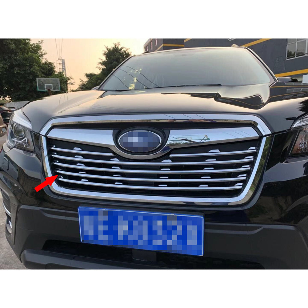 Fit for Subaru Forester 2019 2020 2021 Front Grill Grille Cover Trim Chrome