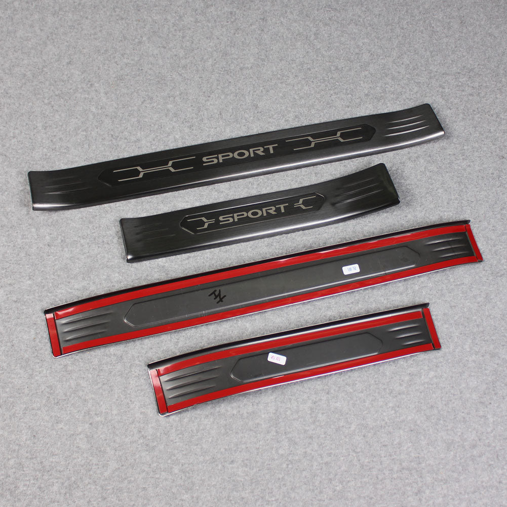 Fit for Toyota New RAV4 2019 2020 2021 2022 Outside Door Sill Scuff Plate Guard Cover Trim Sport Style Stainless Steel