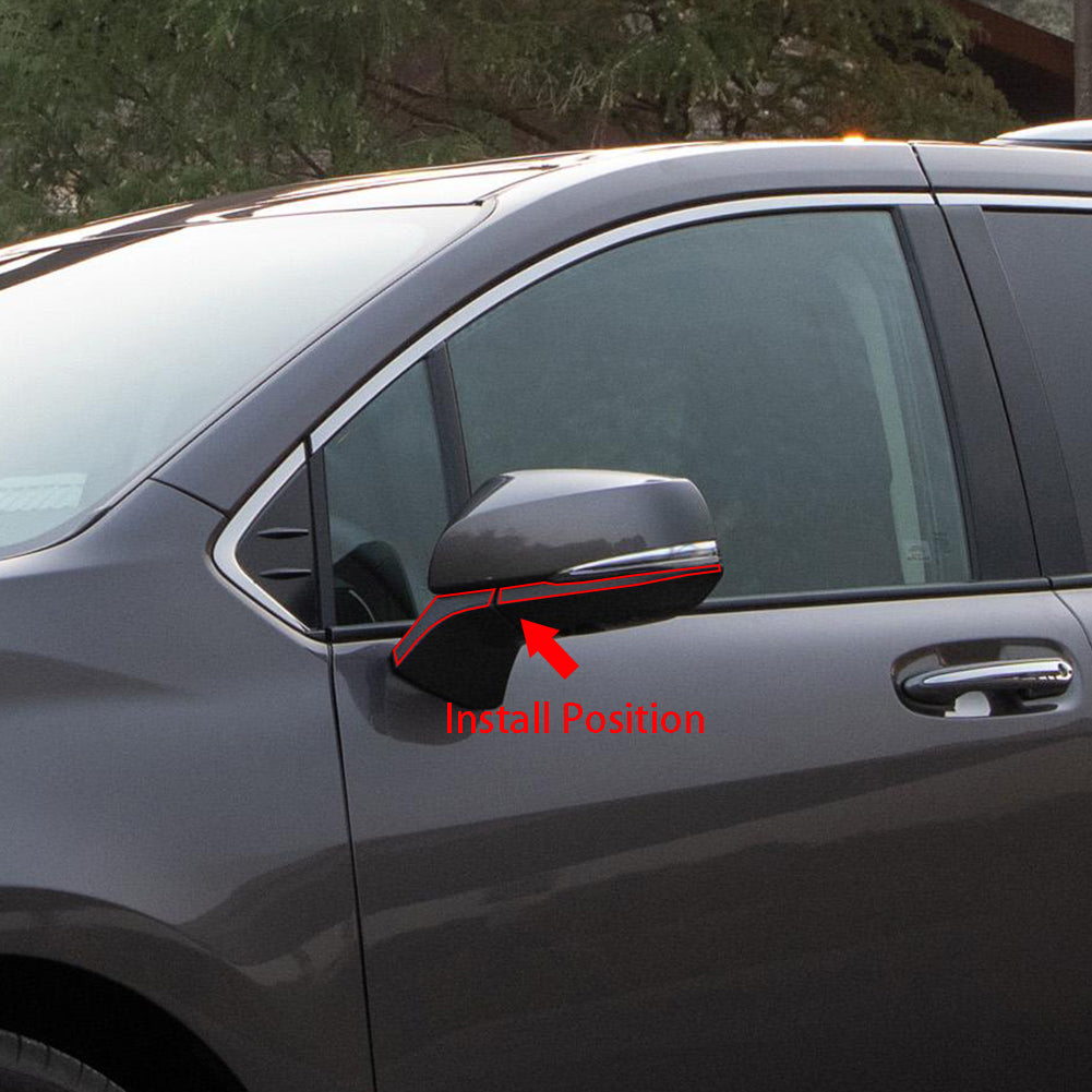  Fit for Toyota 2021 2022 Sienna Chrome Rear View Mirror Side Molding Cover Trims (Fit for Sienna Limited/Platinum Model)