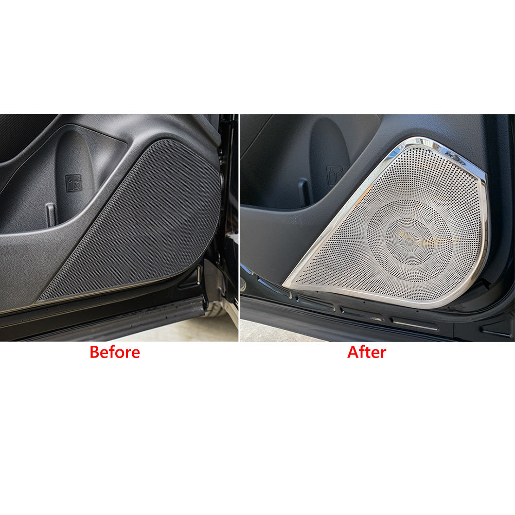 Fit For Subaru 2019 2020 2021 2022 Forester Door Speaker Sound Panel Cover Trims Stainless Steel