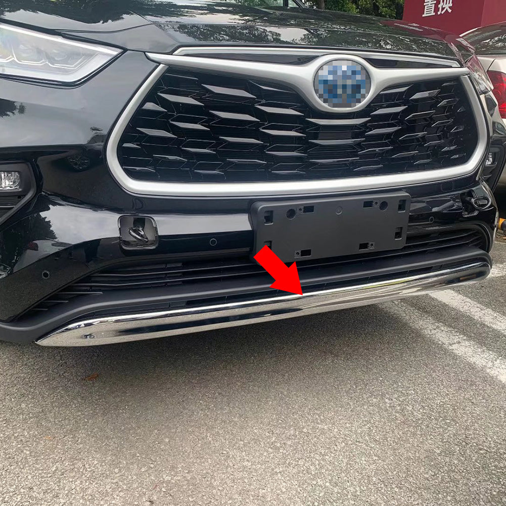 Fit For Toyota New Highlander 2020 2021 2022 2023 Front Bumper Protector Guard Cover Trim Chrome