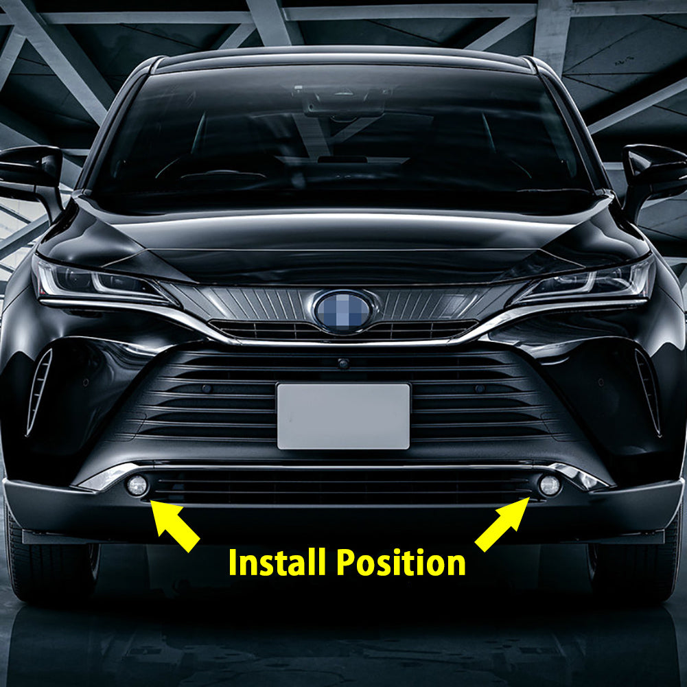 Fit for Toyota VENZA 2021 Chrome Front Fog Light Lamp Cover Trims