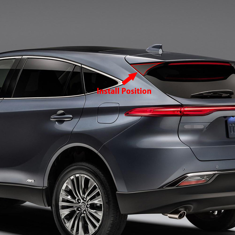 Fit for Toyota VENZA 2021 2022 2023 2024 Chrome Rear Spoiler Wing Side Beveled Window Cover Trims
