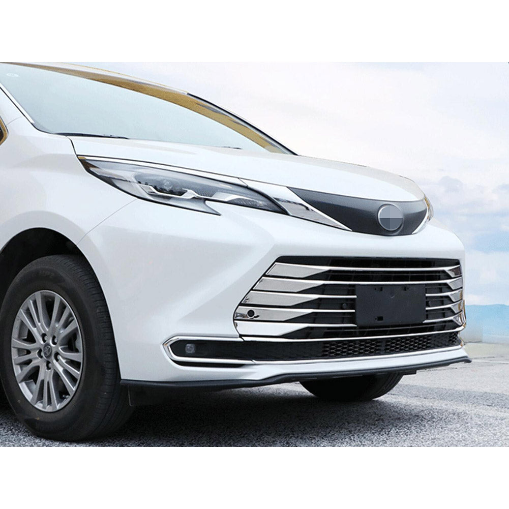 Fit For Toyota New Sienna 2021 2022 Front Grill Grille Cover Trim Trims Chrome ABS