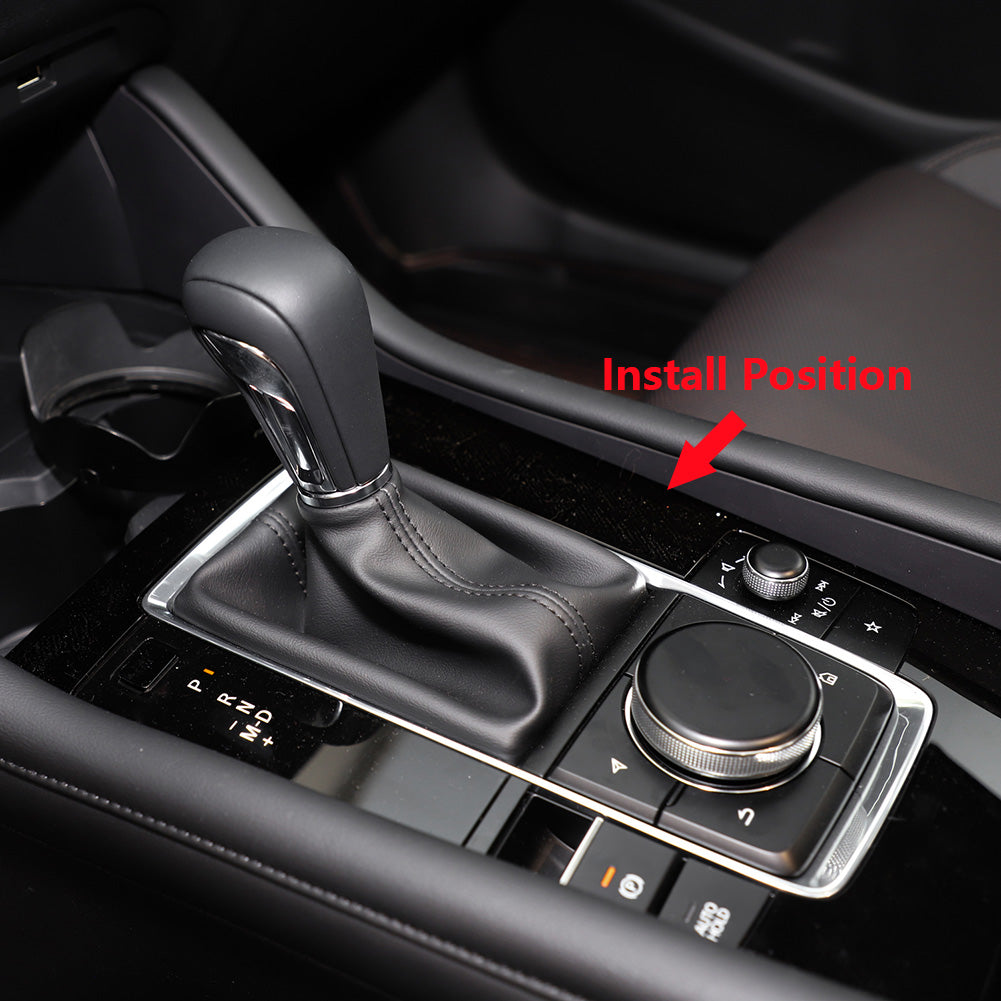 Fit for 2019 2020 2021 2022 Mazda 3 Axela Gear Shift Knob Console Media Panel Cover Trim Stainless steel