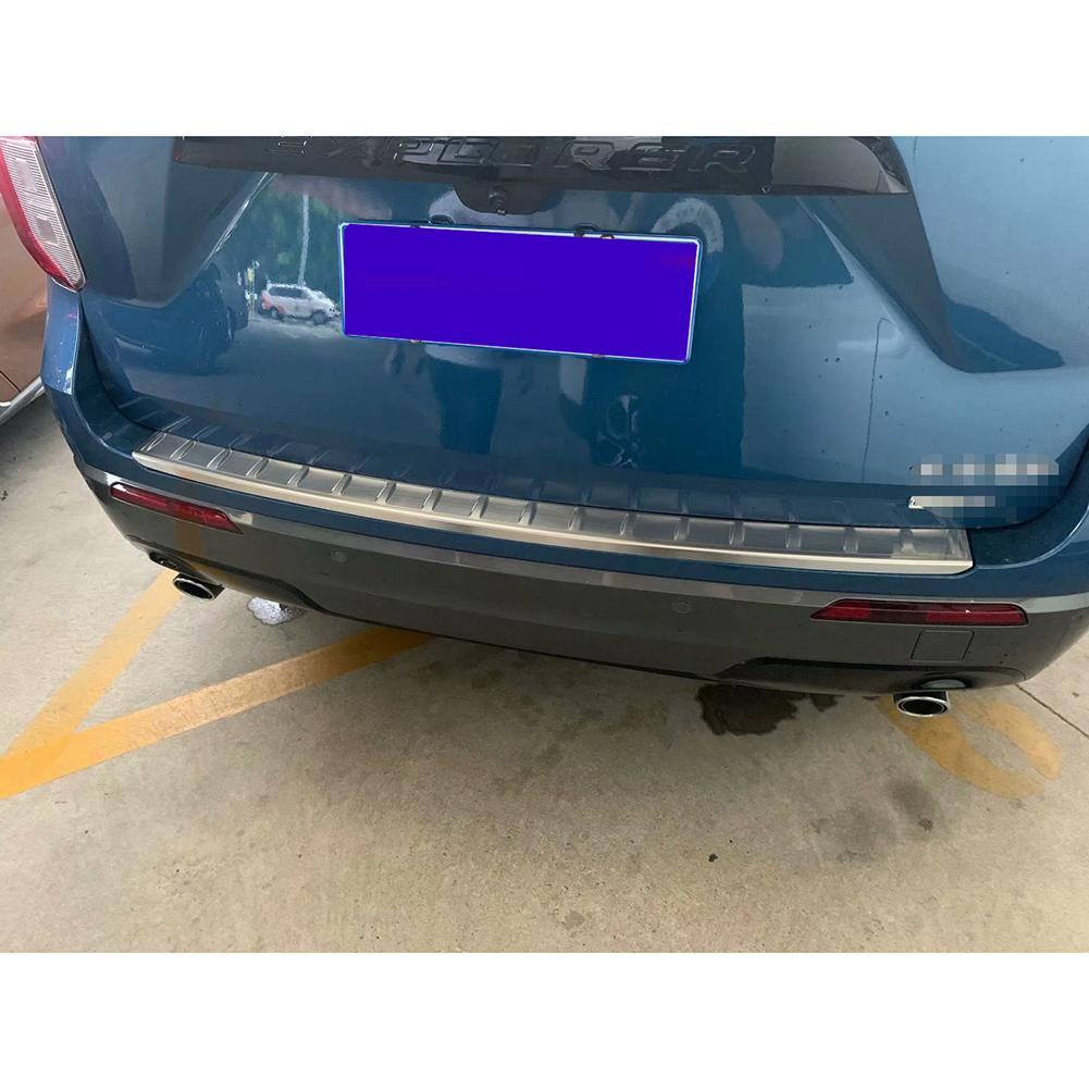 Fit for Ford New Explorer 2020 2021 2022 Rear Outside Bumper Sill Plate Guard Cover Trim Stainless Steel