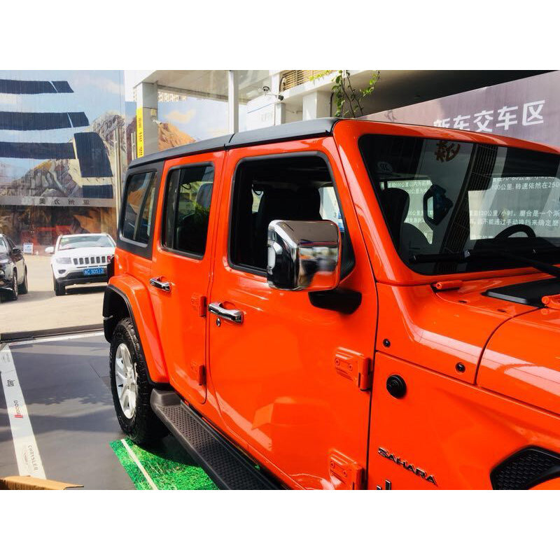 Fit For Jeep Wrangler 2018 2019 2020 2021 2022 Chrome Rear View Mirror Side Molding Cover Trim