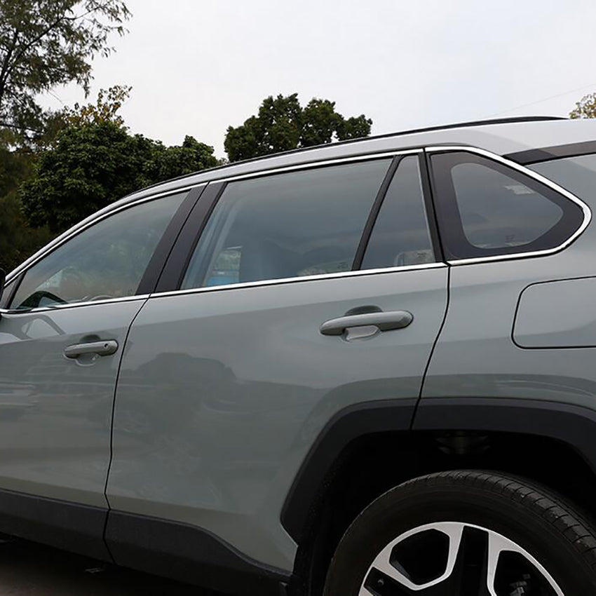 Fit for Toyota New RAV4 2019 2020 2021 2022 Lower Windows Frame Sill Molding Cover Trims Stainless Steel - beautost