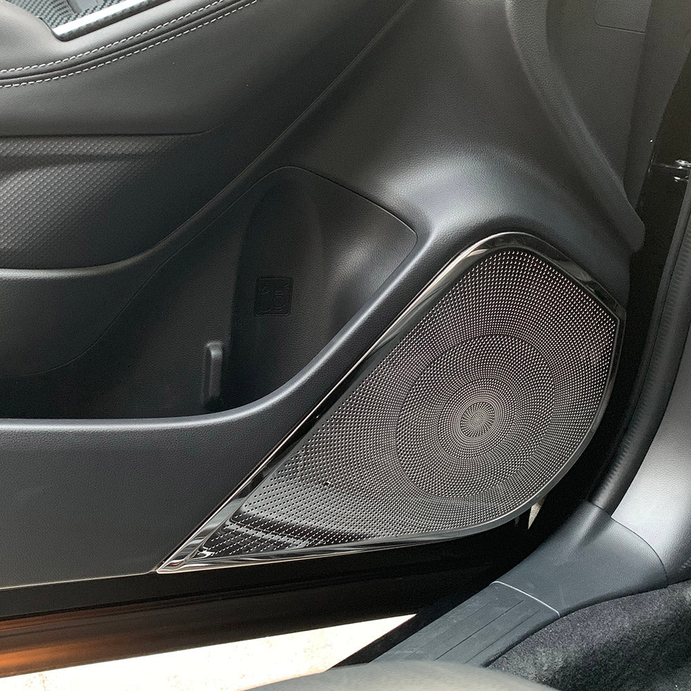 Fit For Subaru 2019 2020 2021 2022 Forester Door Speaker Sound Panel Cover Trims Stainless Steel