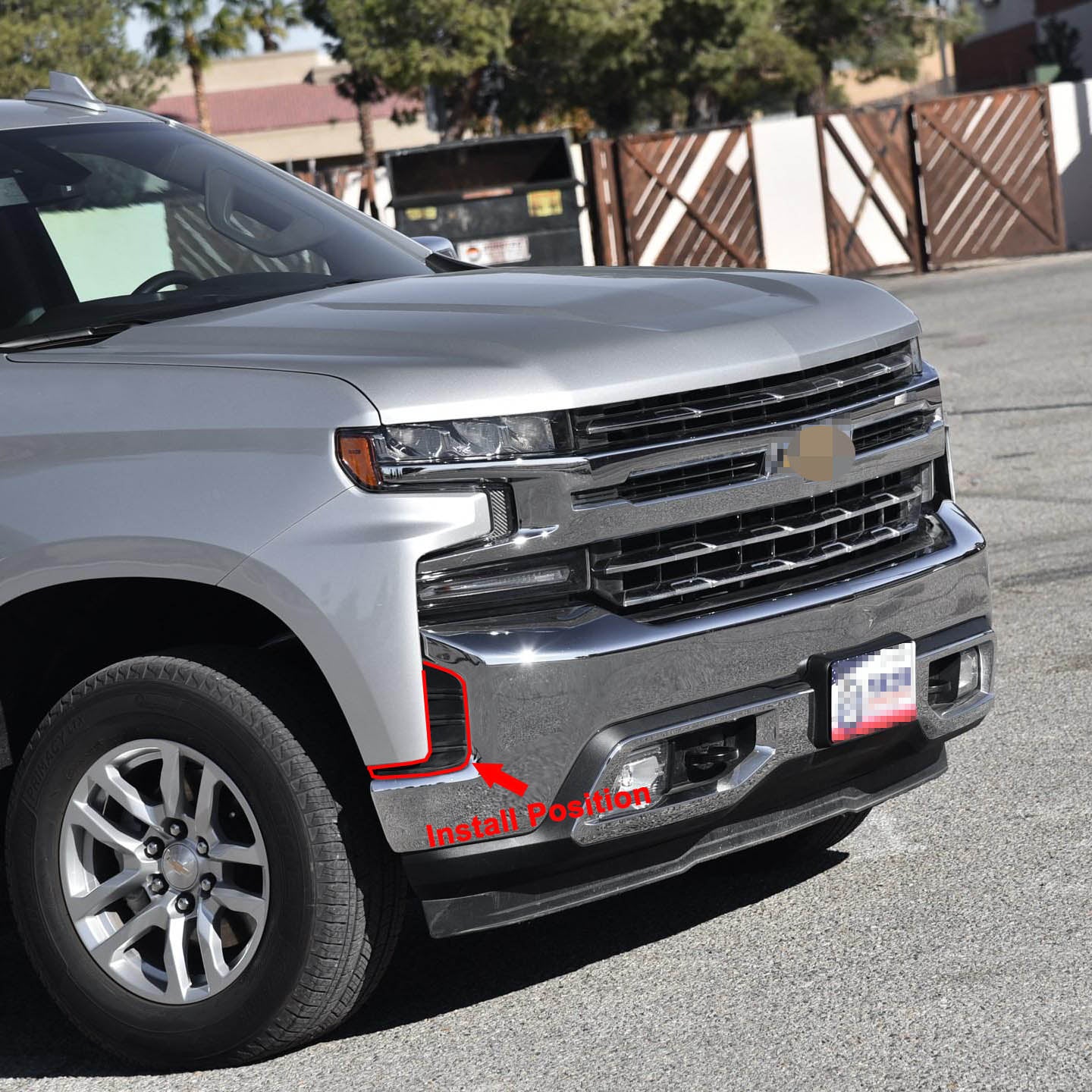 Fit for Chevrolet New Silverado 2019 2020 2021 2022 Front Fog Light Lamp Cover Trims