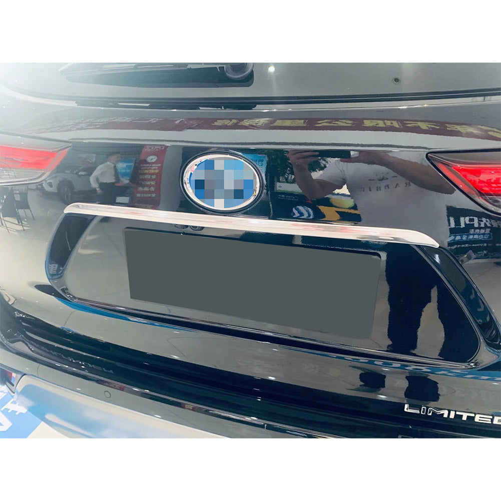 Fit for Toyota Highlander 2020 2021 2022 2023 Rear Trunk Lid License Plate Frame Molding Cover Trim