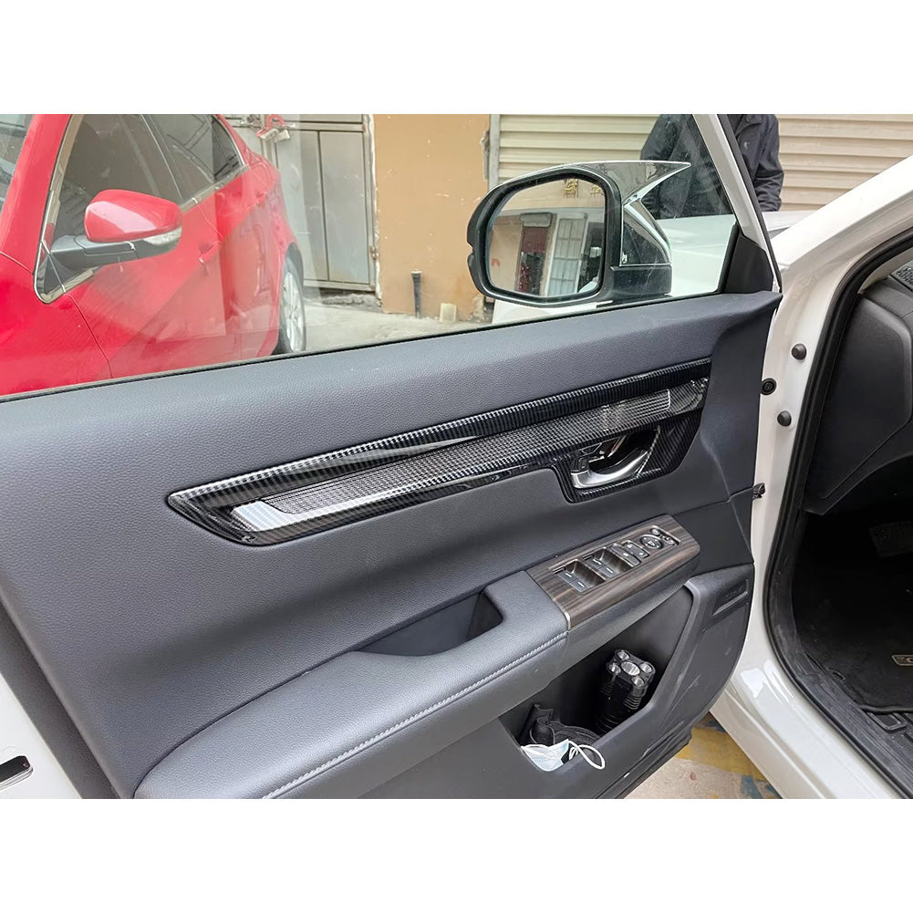 Honda CRV CR-V 2023 Interior Door Handle Bowl Cover Trims Carbon Fiber Pattern