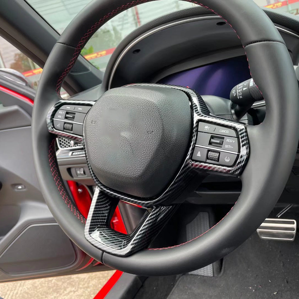 For Honda New Civic 2022 Wheel Steering Trim Panel Cover Trims ABS