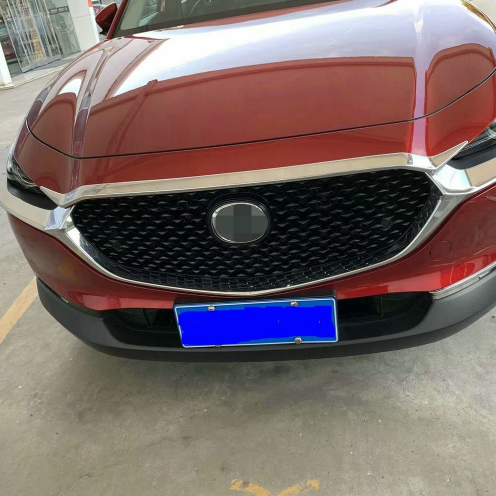 Fit for Mazda CX-30 CX30 2020 2021 2022 Chrome Front Hood Grill Cover Bonnet Trim