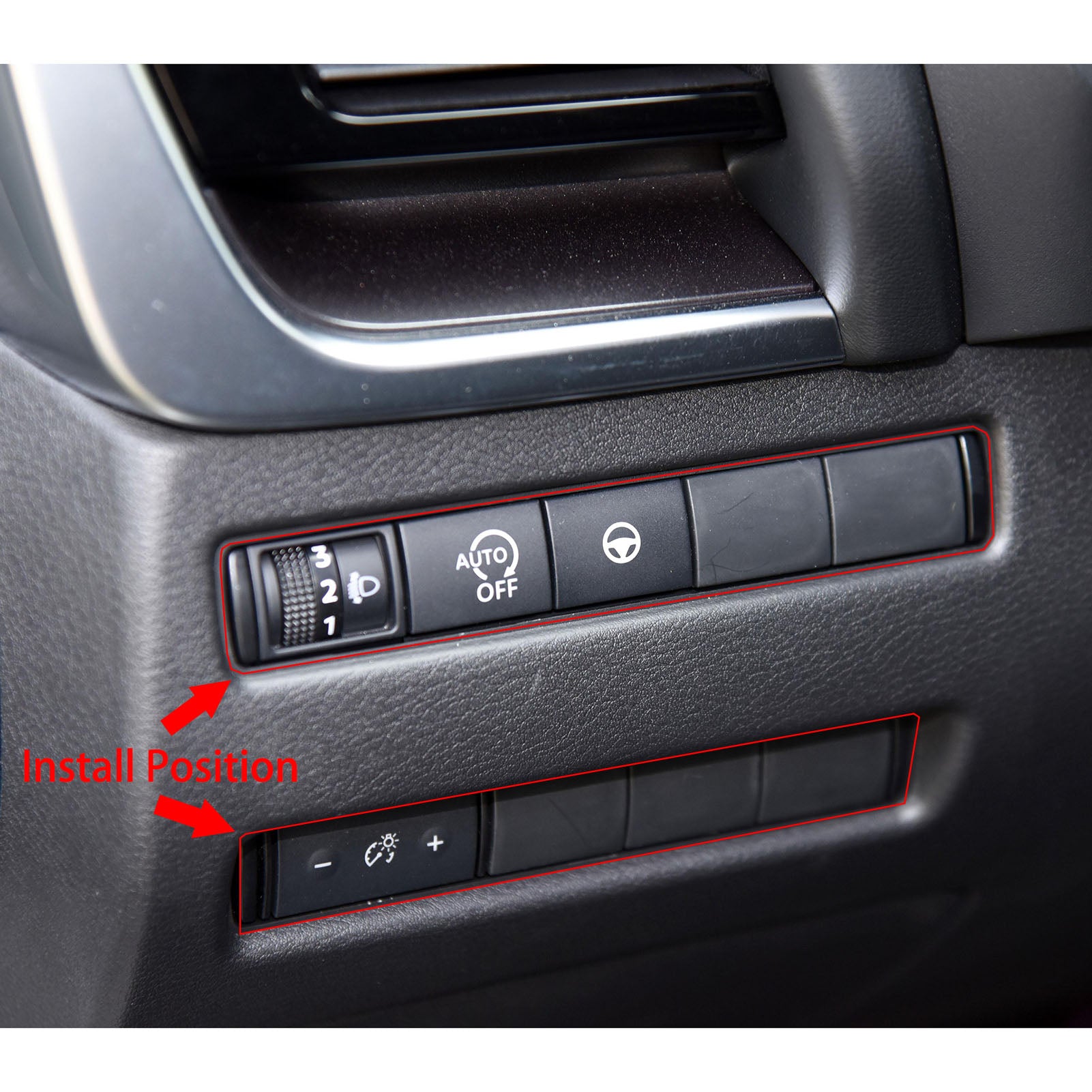 Fit for Nissan New Rogue 2021 2022 Headlight Lamp Switch Control Odometer Button Cover Trims