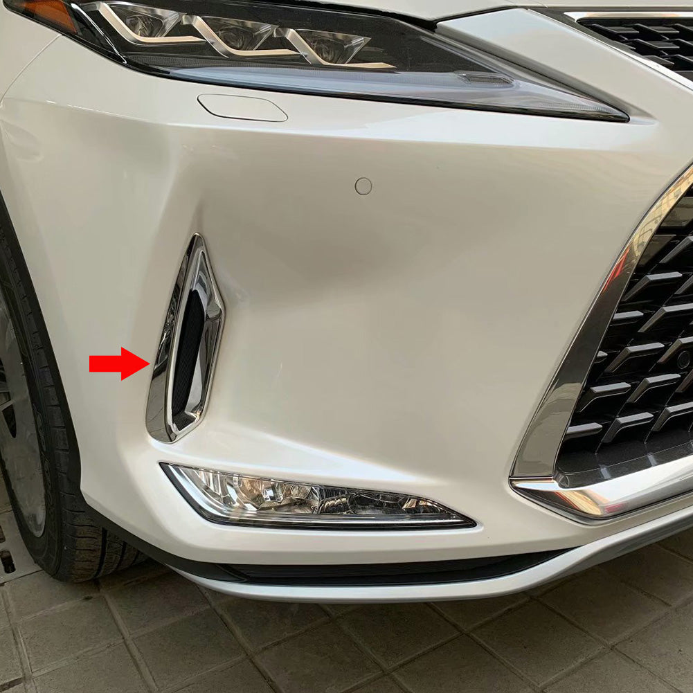 Fit For Lexus RX350 RX350L RX450h RX450hl 2020 2021 2022 Chrome Front Fog Light Lamp Cover Trims ABS