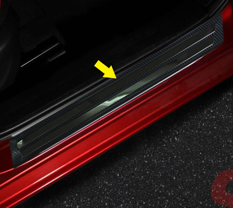 Fit for 2019 2020 2021 Mazda 3 Axela Sedan Outside Door Sill Scuff Plate Guard Cover Trims Stainless Steel