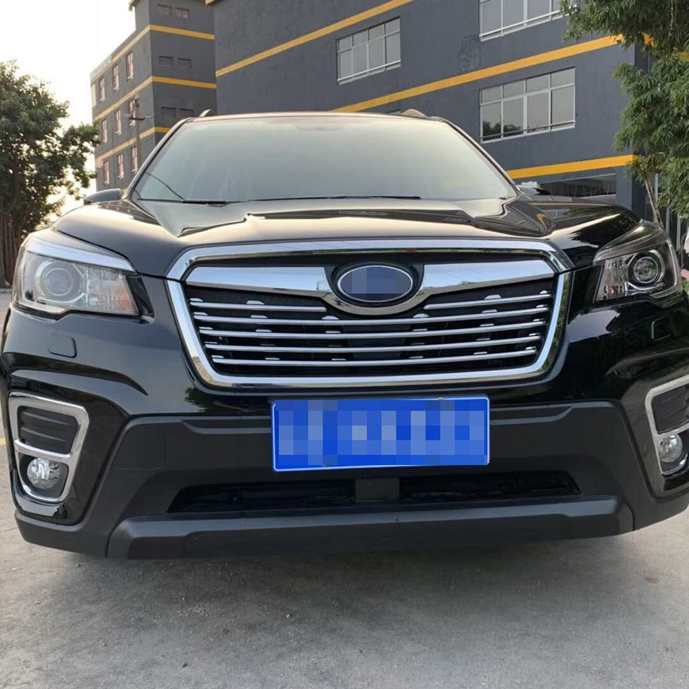 Fit for Subaru Forester 2019 2020 2021 Front Grill Grille Cover Trim Chrome