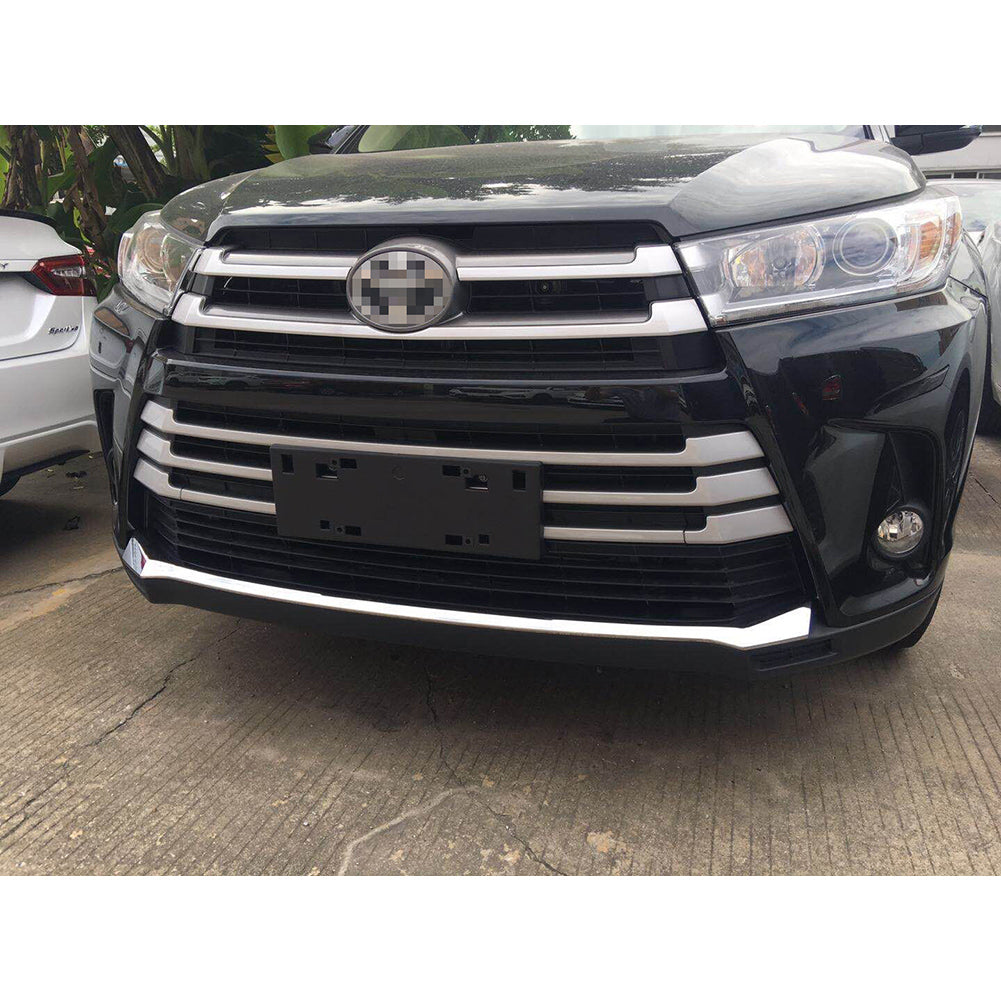 Fit For Toyota New Highlander 2018 2019 Front Grill Bumper Protector Guard Cover Trim