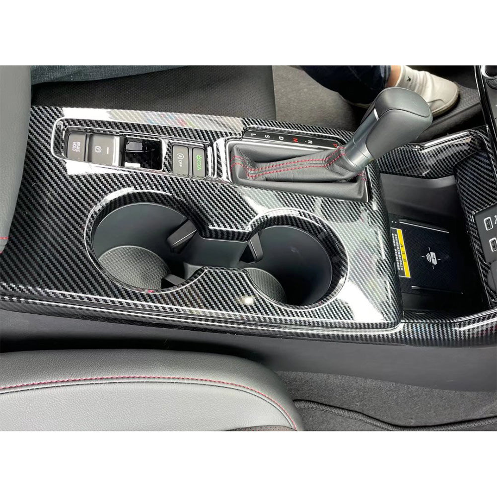 For Honda New Civic 2022 Front Center Console Dashboard Panel Cup Holder Cover Trims