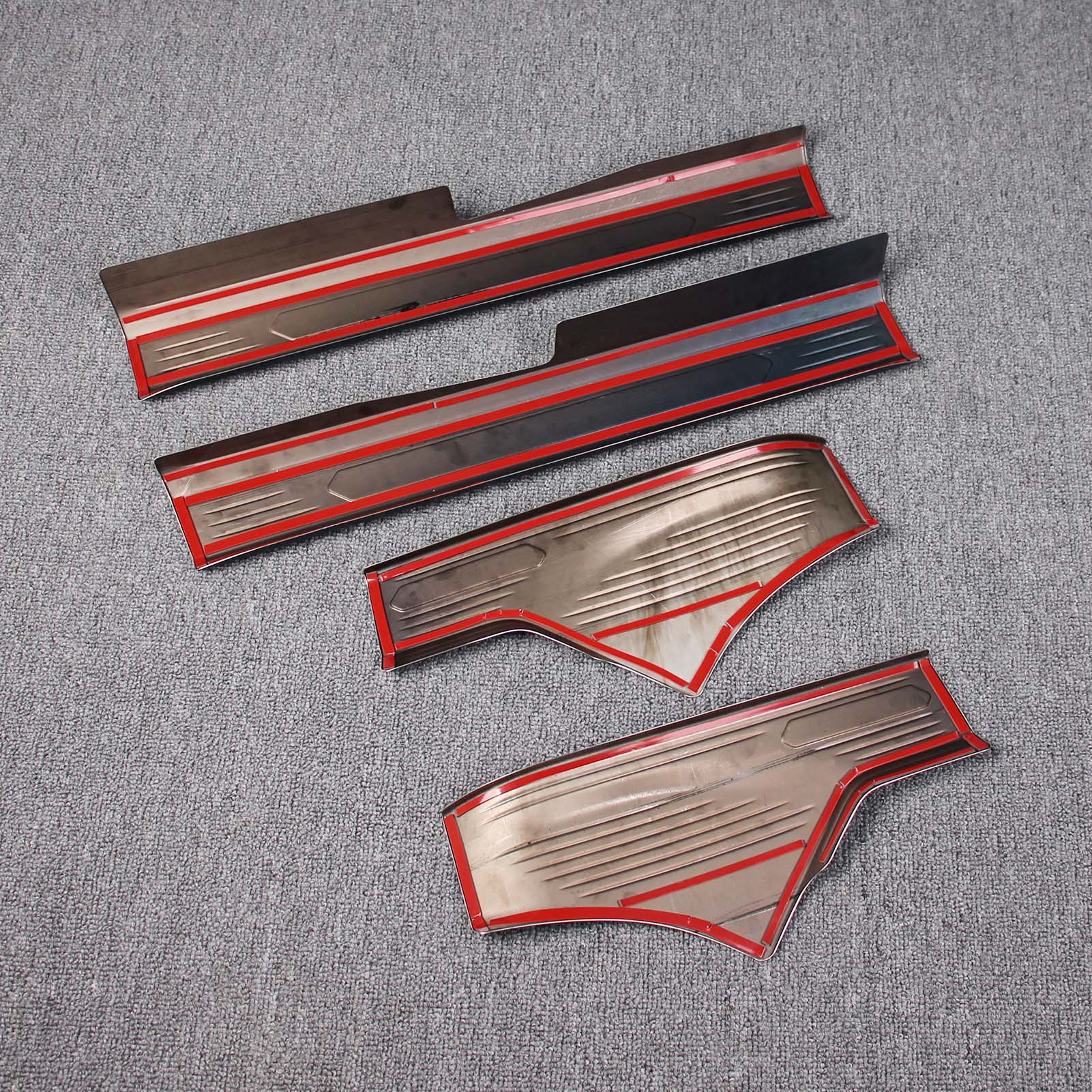 Fit for Nissan Rogue 2021 2022 Door Sill Scuff Plate Guard Cover Trims Stainless Steel