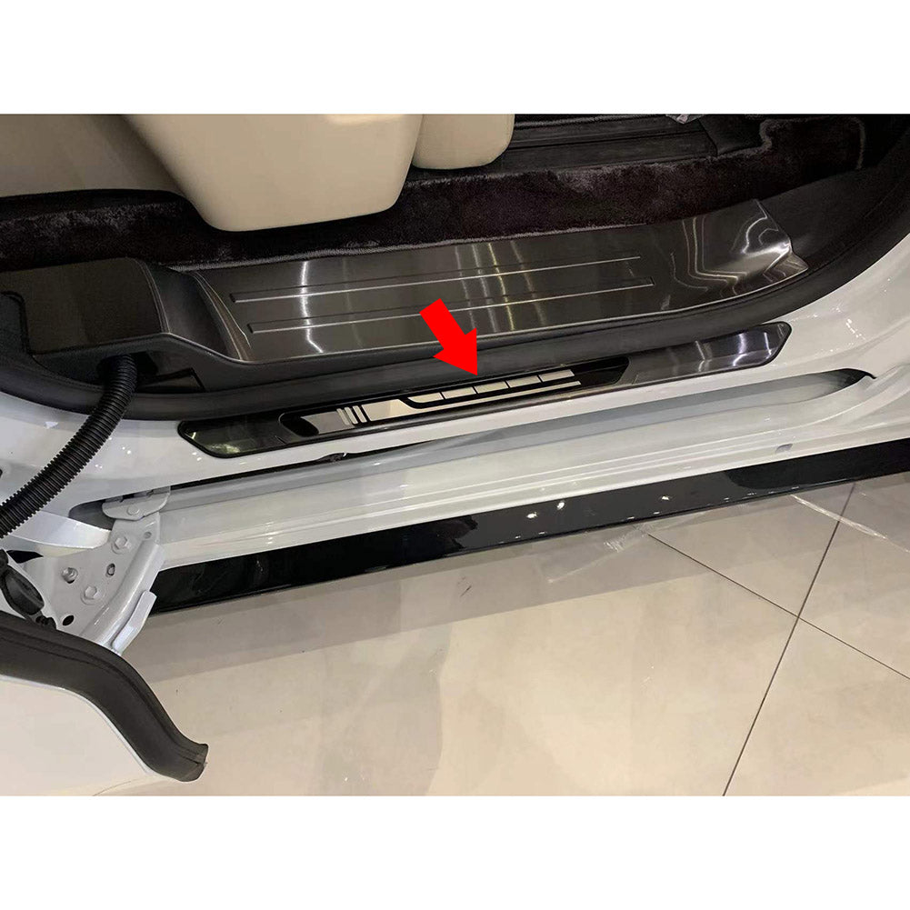 Fit for Toyota 2021 2022 Sienna Outside Door Sill Scuff Plate Guard Cover Trim Stainless Steel