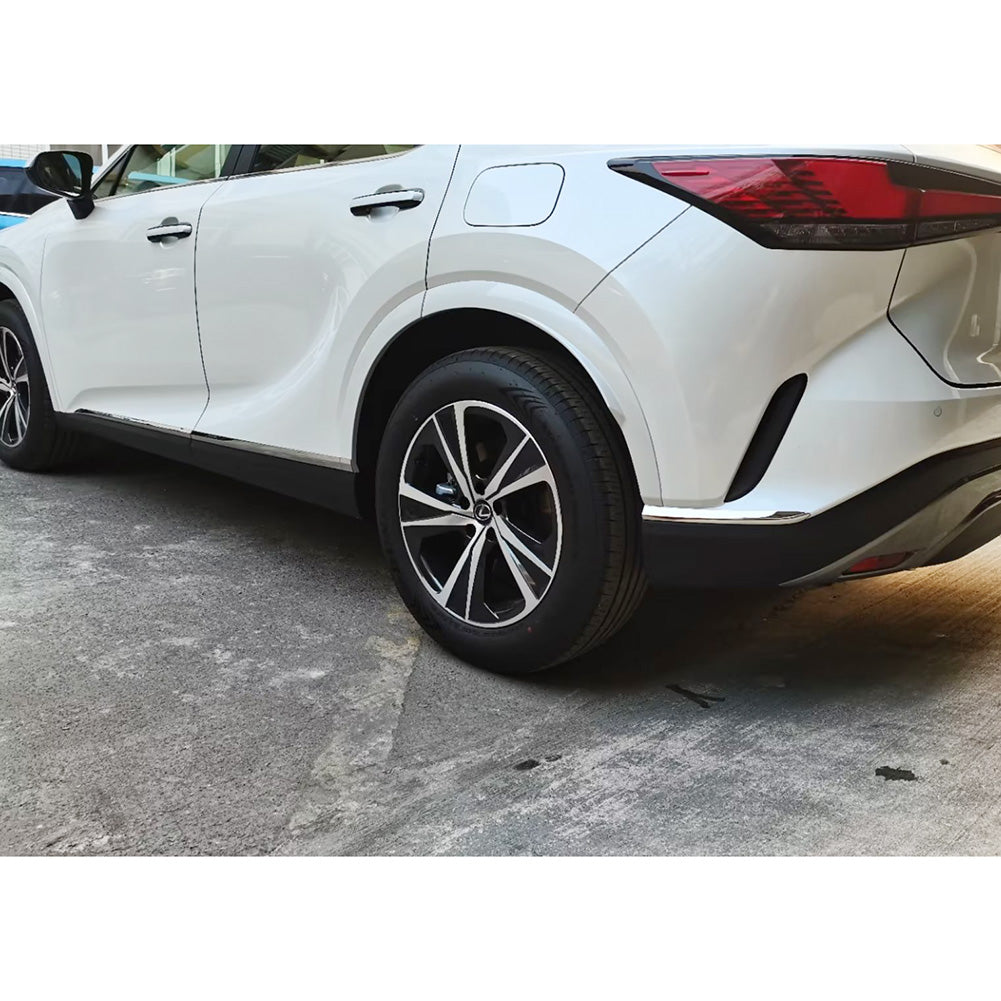 Lexus New RX RX350 RX350h RX500h F Sport 2023 Bumper Corner Protection Cover Trims Stainless Steel (Rear)