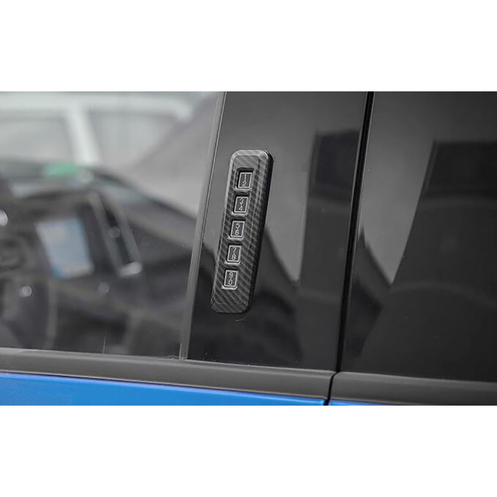 Ford F-150 2021 2022 2023 F150 Door Combination Lock Cover Trim Carbon Fiber Pattern
