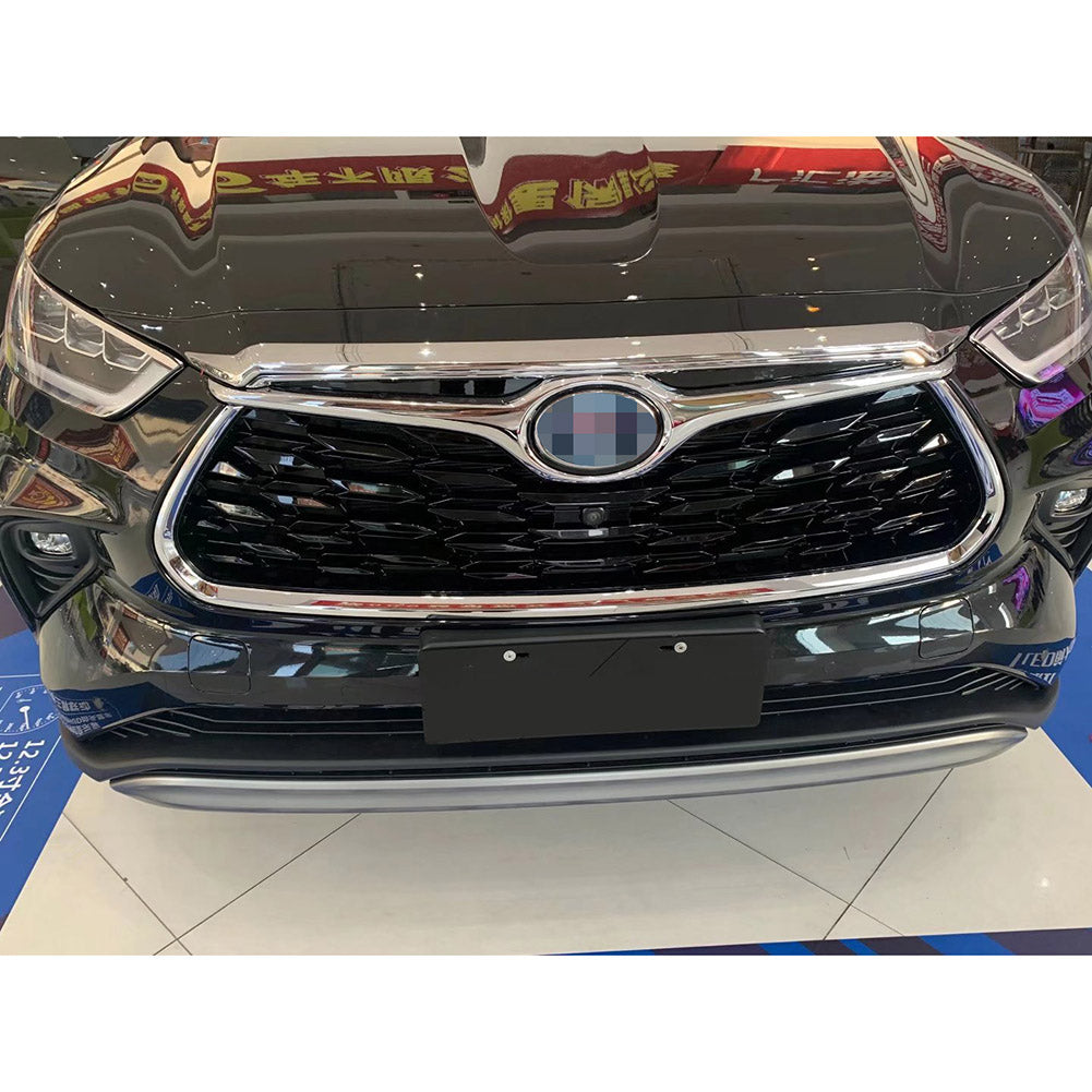 Fit for Toyota Highlander 2020 2021 2022 Chrome Front Hood Grill Cover Bonnet Trim