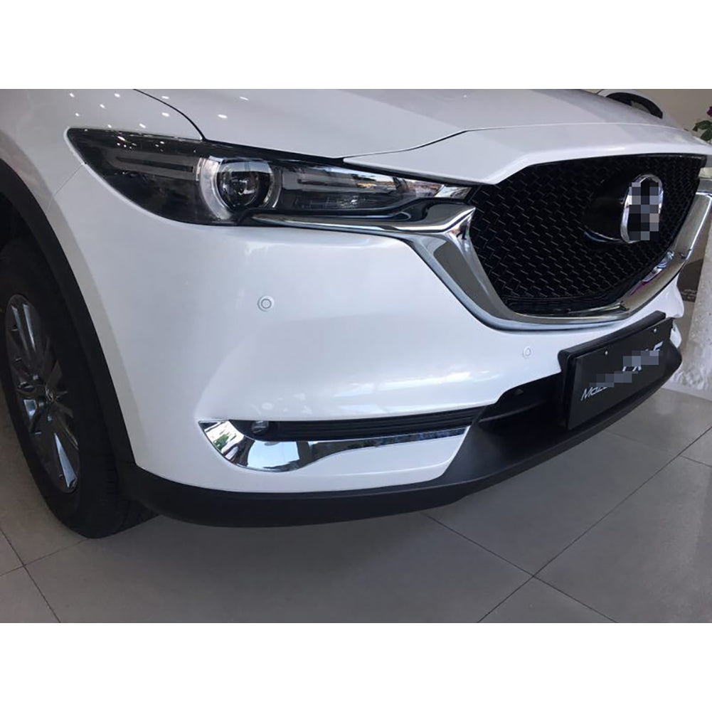 Fit For Mazda 2017 2018 2019 2020 2021 CX-5 CX5 Chrome Front Fog Light Lamp Moulding Cover Bezel Trims