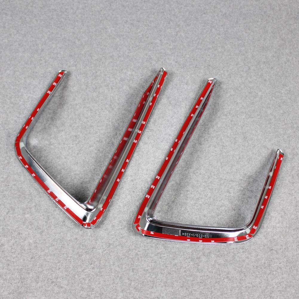 Fit For 2018 2019 2020 2021 Ford Expedition Chrome Front Fog Light Lamp Bezel Cover Trims