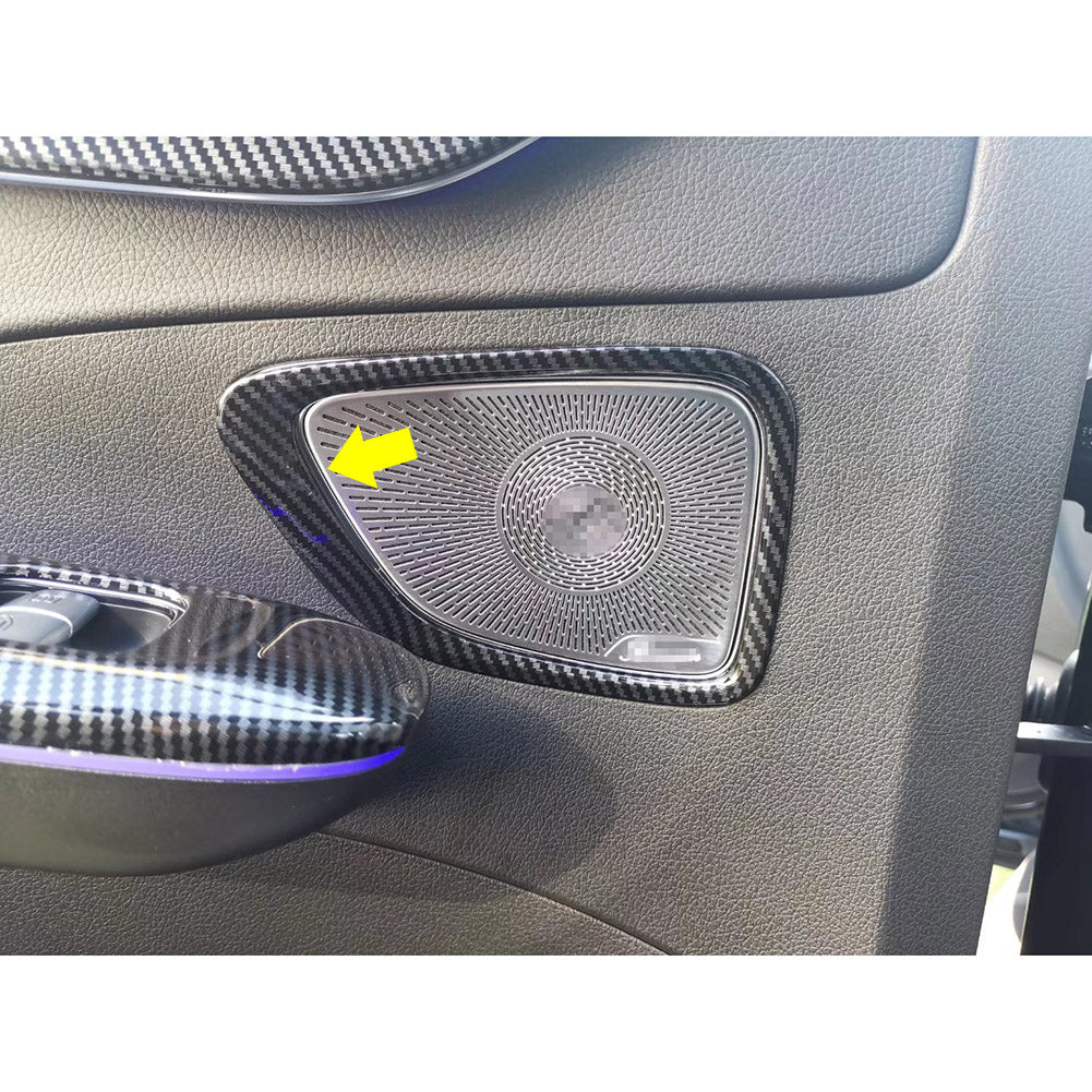 For Mercedes-Benz 2022 New C-Class C300 C200 C220d AMG Interior 4 Door Sound Speaker Cover Trim