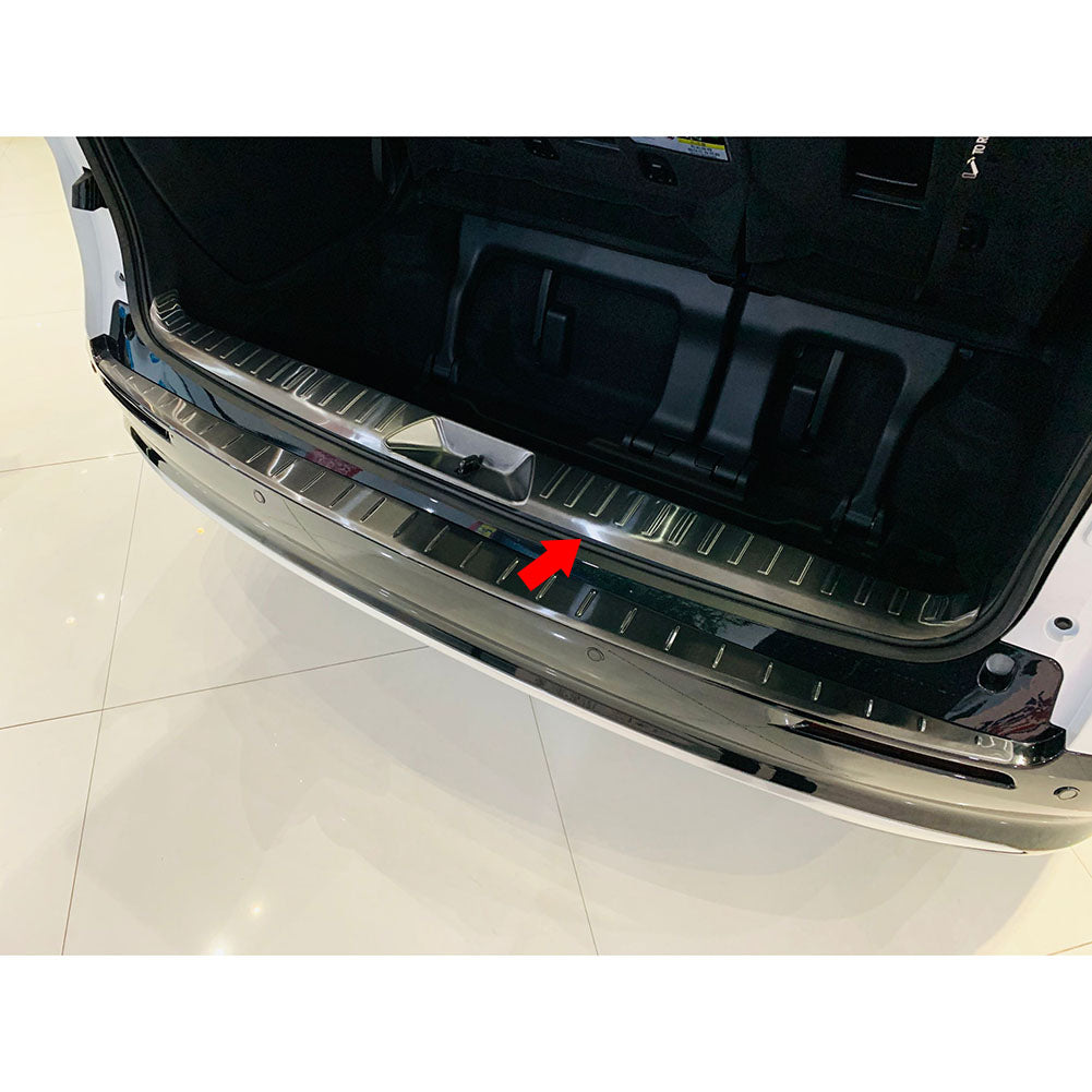 Fit for Toyota 2021 2022 Sienna Rear Inside Bumper Sill Plate Guard Cover Trim Stainless Steel (Black)
