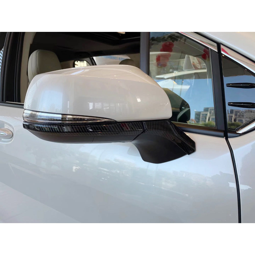 For Toyota Sienna 2021 2022 2023 Rear View Mirror Guard Cover Trims Carbon Fiber Pattern