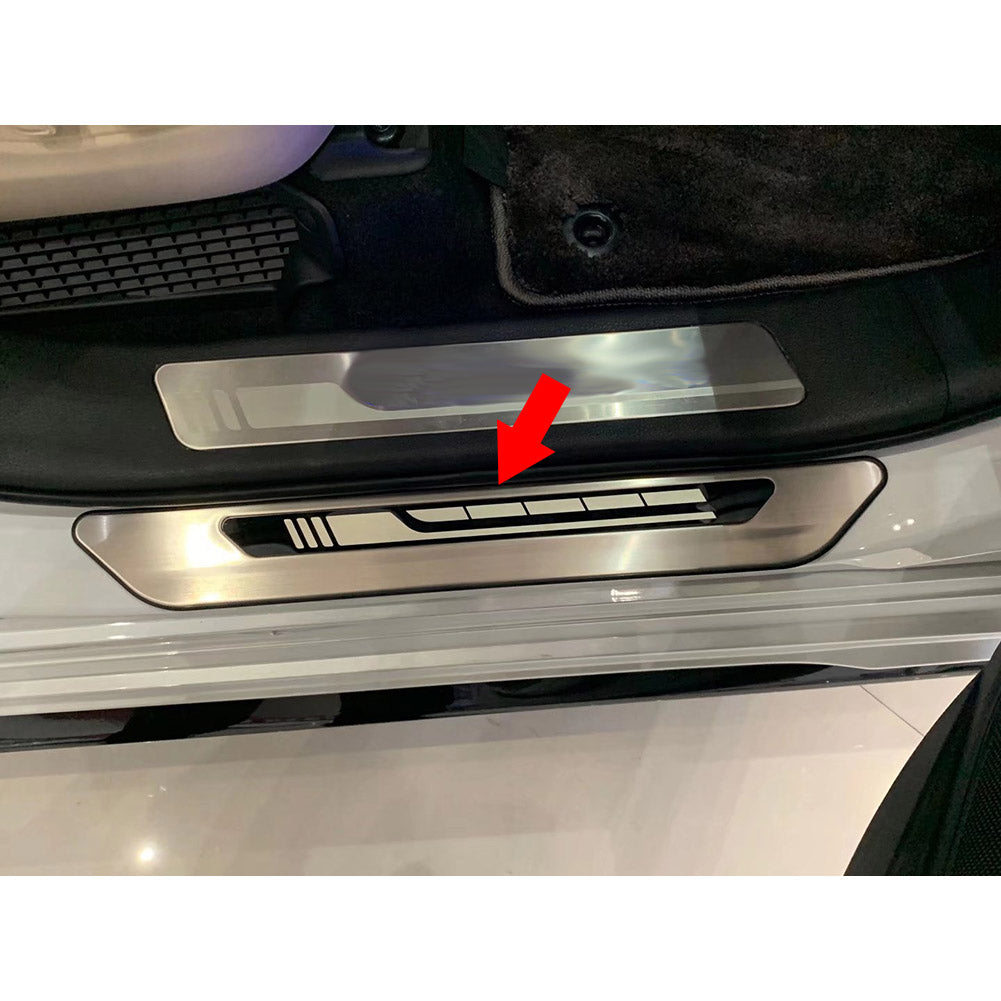 Fit for Toyota 2021 2022 Sienna Outside Door Sill Scuff Plate Guard Cover Trim Stainless Steel