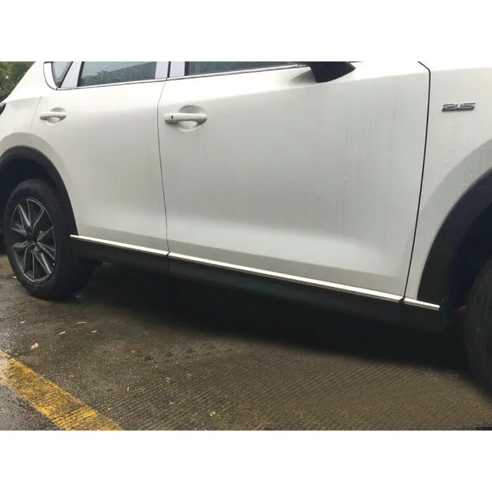 Fit For Mazda 2017 2018 2019 2020 2021 2022 CX-5 CX5 Body Side Door Moulding Overlay Cover Trims Stainless Steel -8PCS