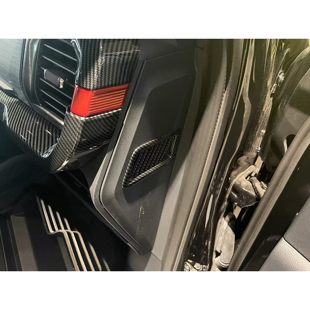 Fit for Ford F-150 2021 2022 2023 F150 Interior Front side Air Condition Vent Outlet Cover Trims Carbon Fiber Pattern