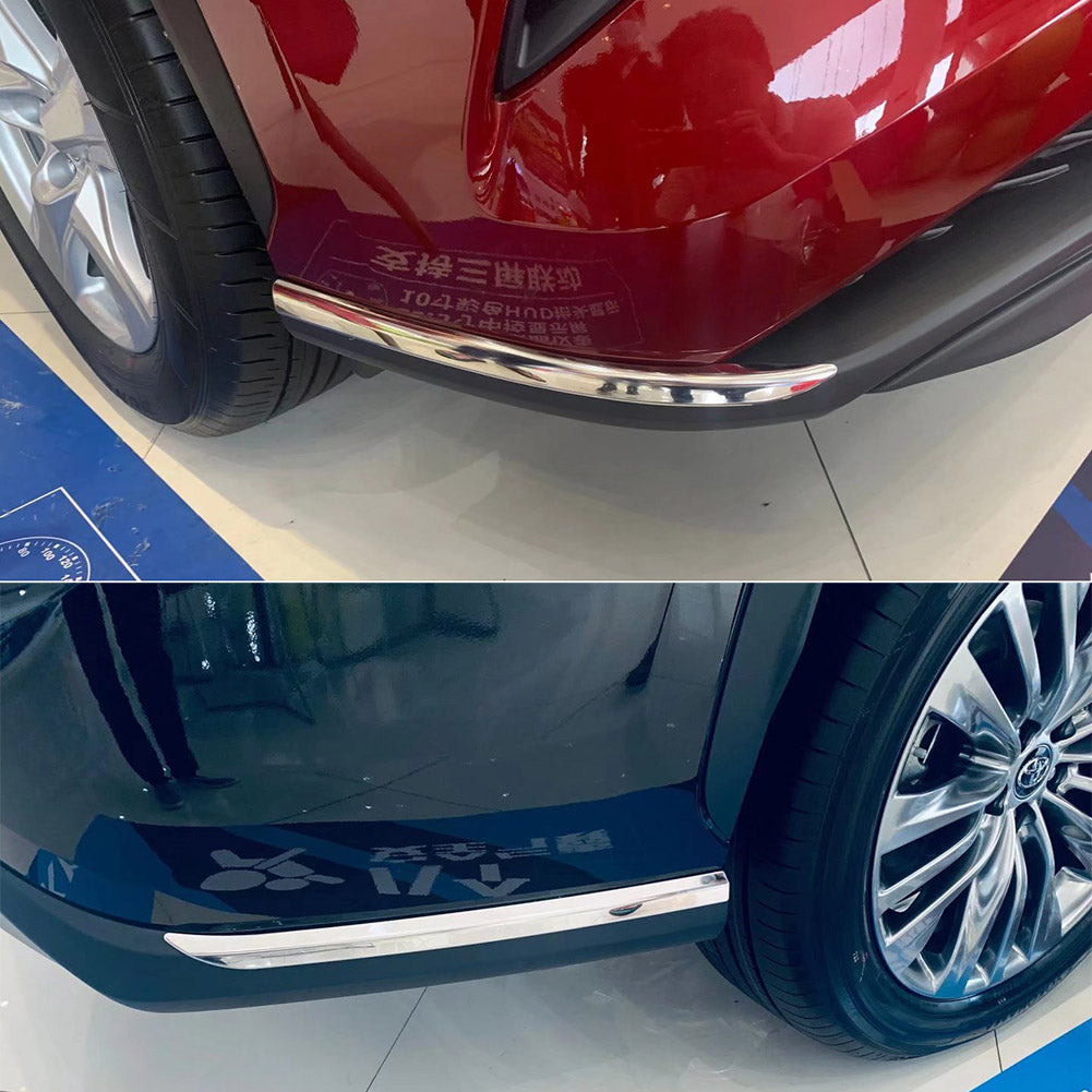 Fit for Toyota Highlander 2020 2021 2022 Front+Rear Bumper Corner Protection Cover Trims