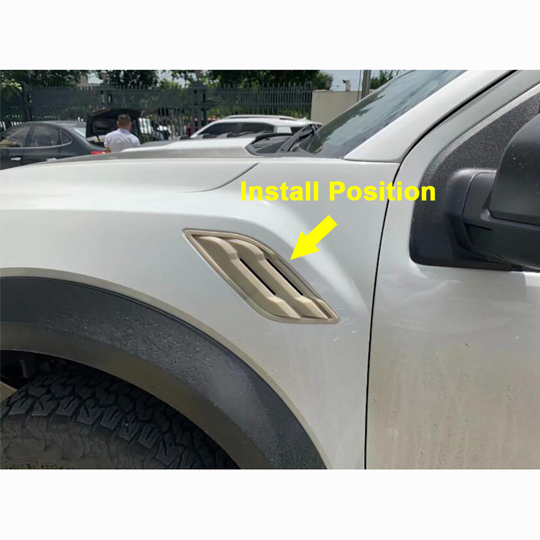 For Ford F-150 Raptor 2015 2016 2017 2018 2019 2020 Front Side Fender Vents Air Outlet Cover Trims