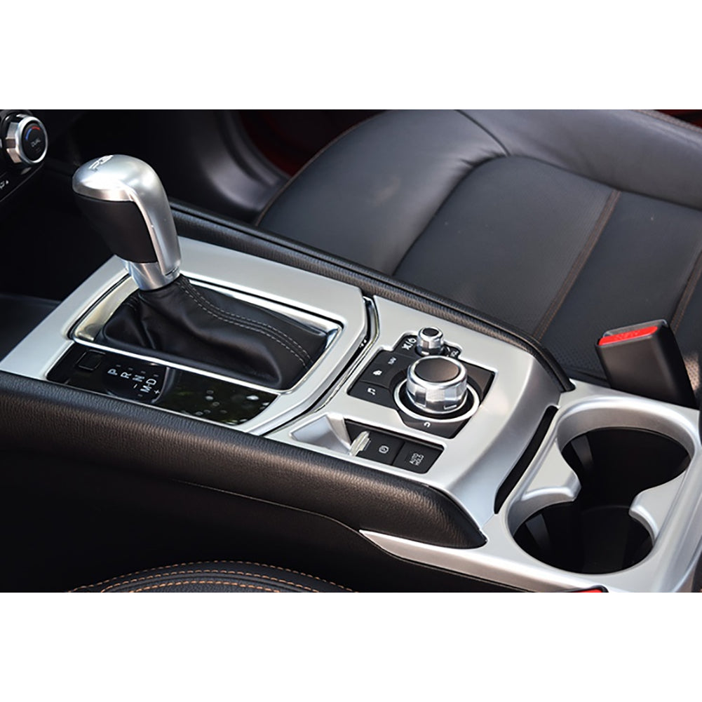Fit for Mazda 2017 2018 2019 2020 2021 2022 2023 2024 CX-5 CX5 Gear Shift Knob Console Media Panel Cover Trim Stainless Steel