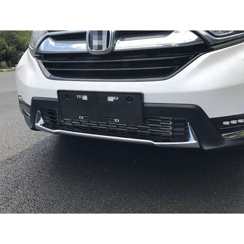 Fit for Honda 2017 2018 2019 CR-V CRV Chrome ABS Front Grill Bumper Protector Cover Trim - beautost
