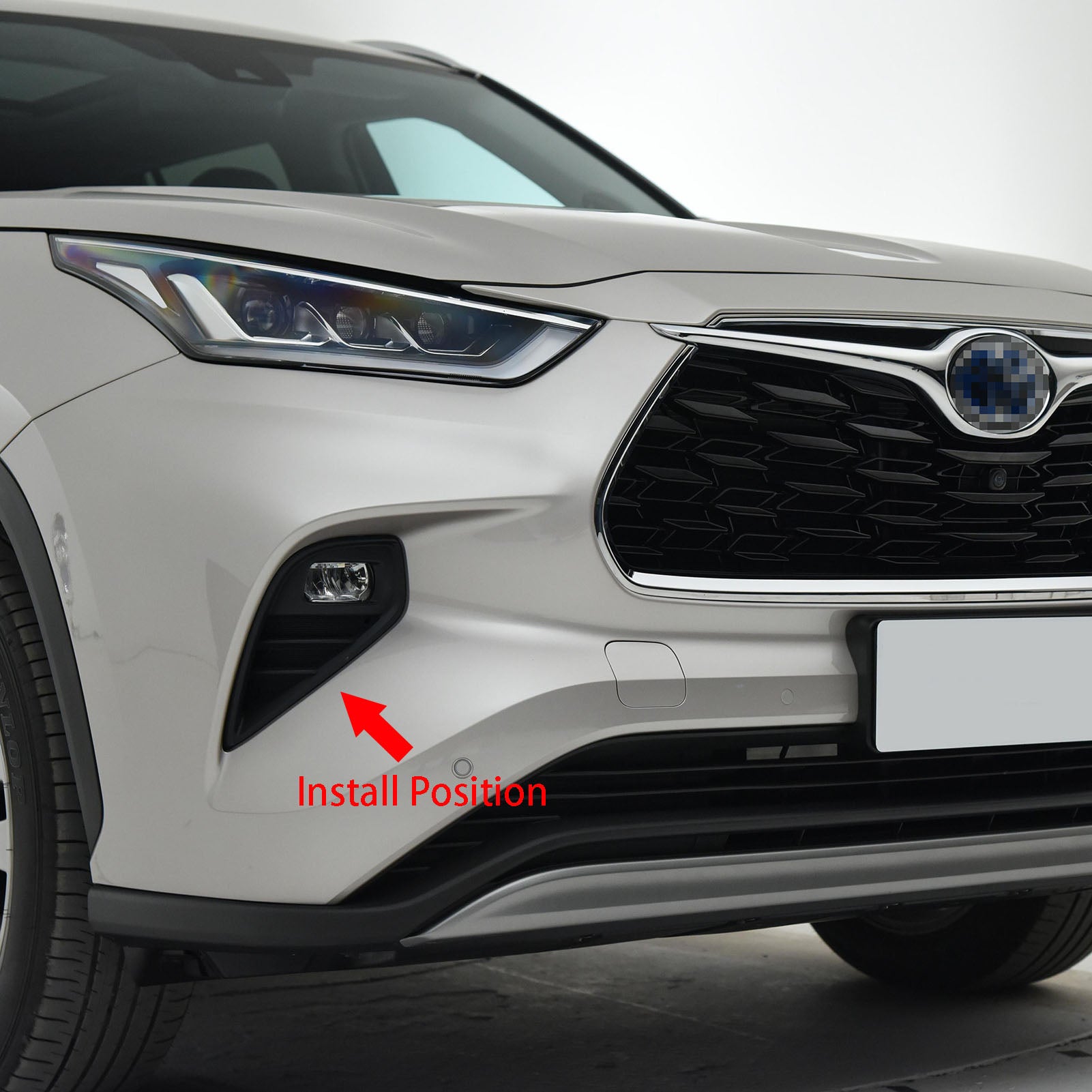 Fit For Toyota New Highlander LE XLE Limited PLATINUM 2020 2021 2022 Chrome Front Fog Light Lamp Cover Trims