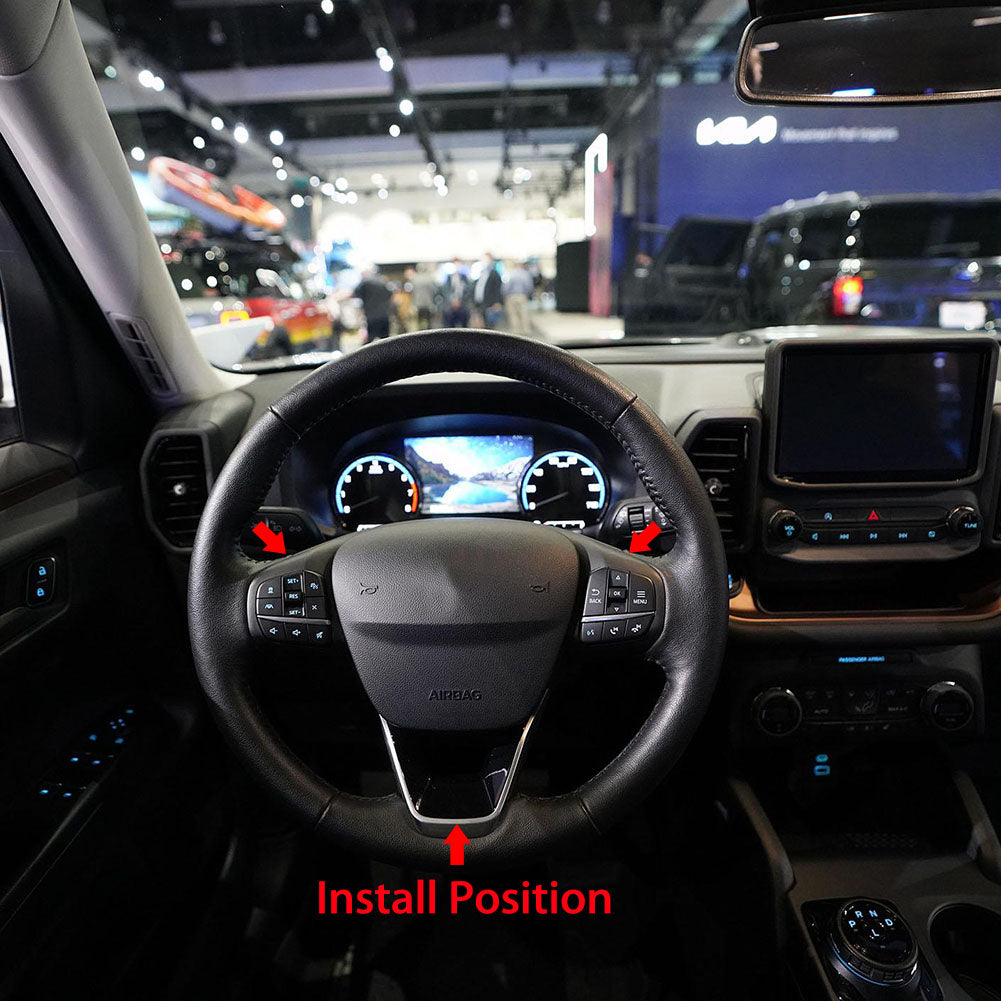 Fit for Ford 2021 2022 2023 2024 Bronco Sport Wheel Steering Trim Panel Cover Trims