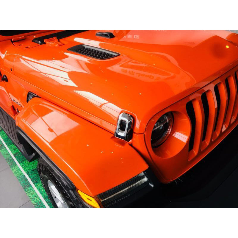 Fit For Jeep Wrangler 2018 2019 2020 2021 2022 Front Hood Vents Air Outlet Decorated Cover Trims -8PCS