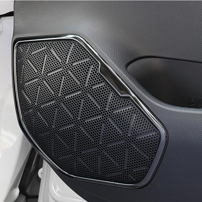 Fit for Toyota New RAV4 2019 2020 2021 Door Speaker Sound Panel Cover Trims Stainless Steel